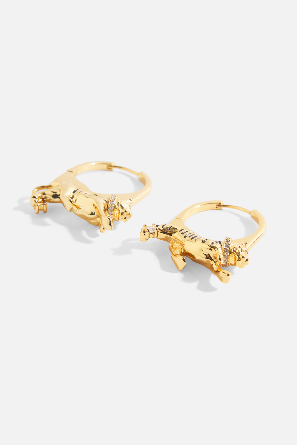 The CAMILLA GILDED REALMS LEOPARD EARRINGS GOLD
