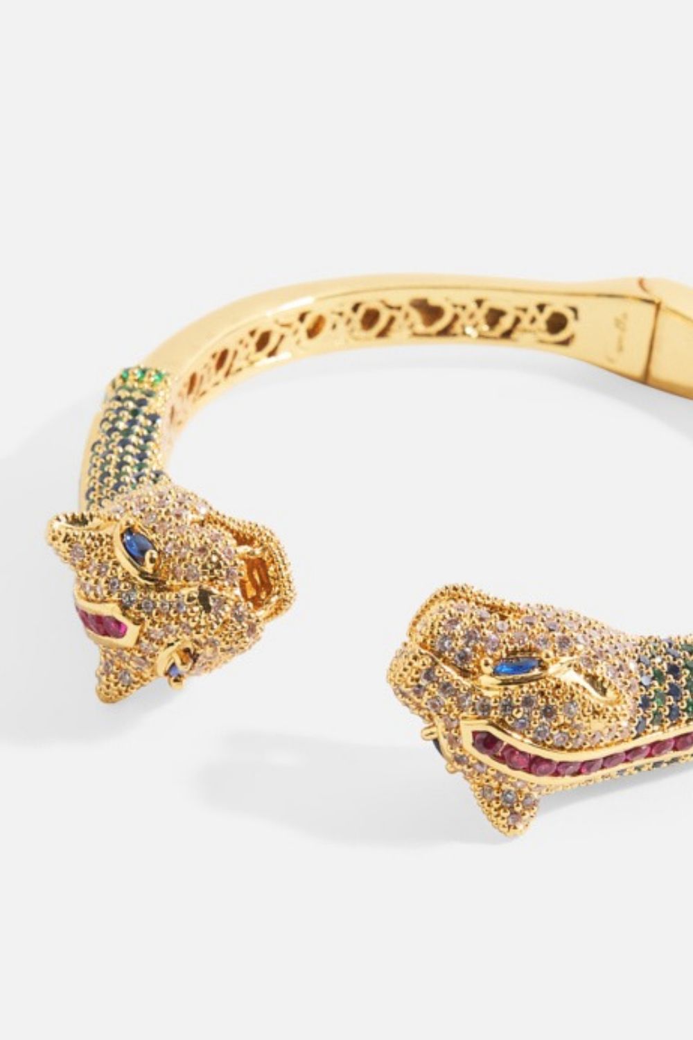 CRYSTAL FELINE BASTET BANGLE GOLD