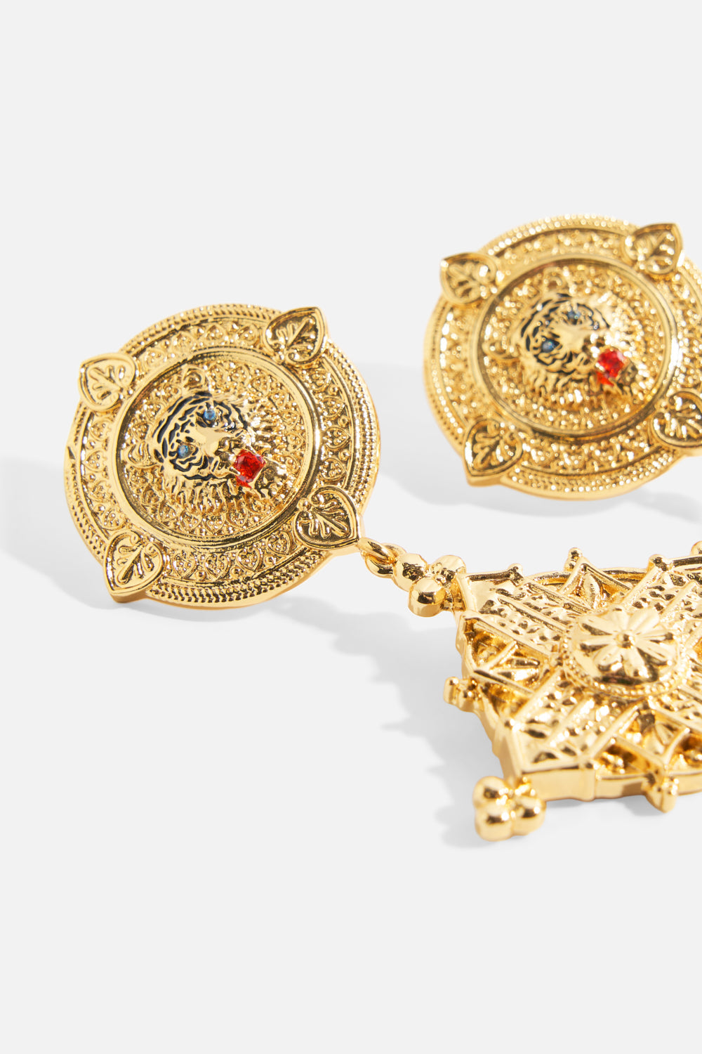 The CAMILLA IMPERIAL IDOL PENDANT EARRINGS GOLD