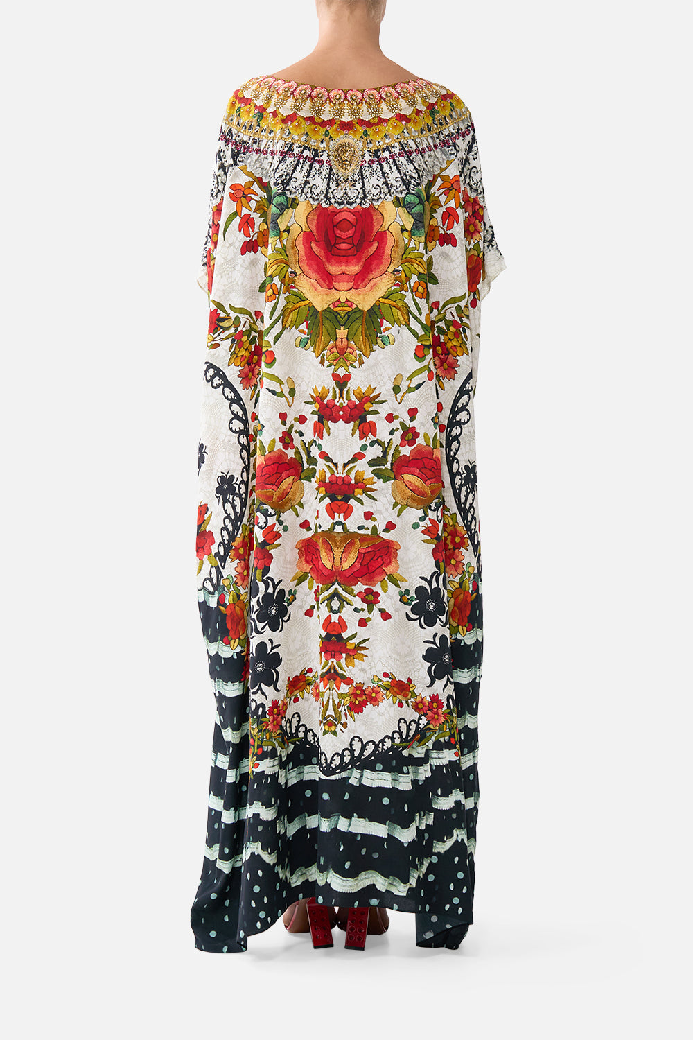 The CAMILLA ROUND NECK KAFTAN LA ROSA