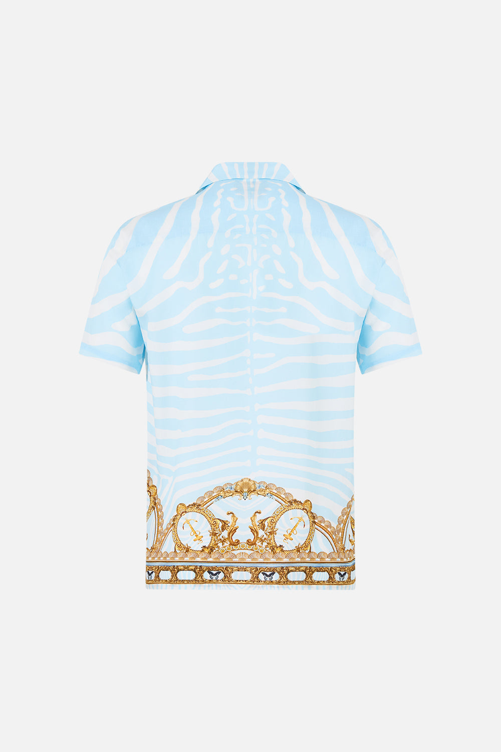 SHORT SLEEVE CAMP COLLARED SHIRT SPIRIT OF STRIPES