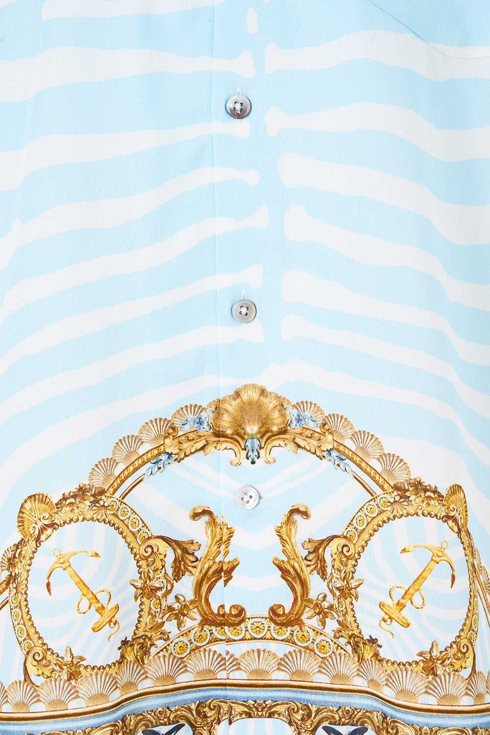 SHORT SLEEVE CAMP COLLARED SHIRT SPIRIT OF STRIPES
