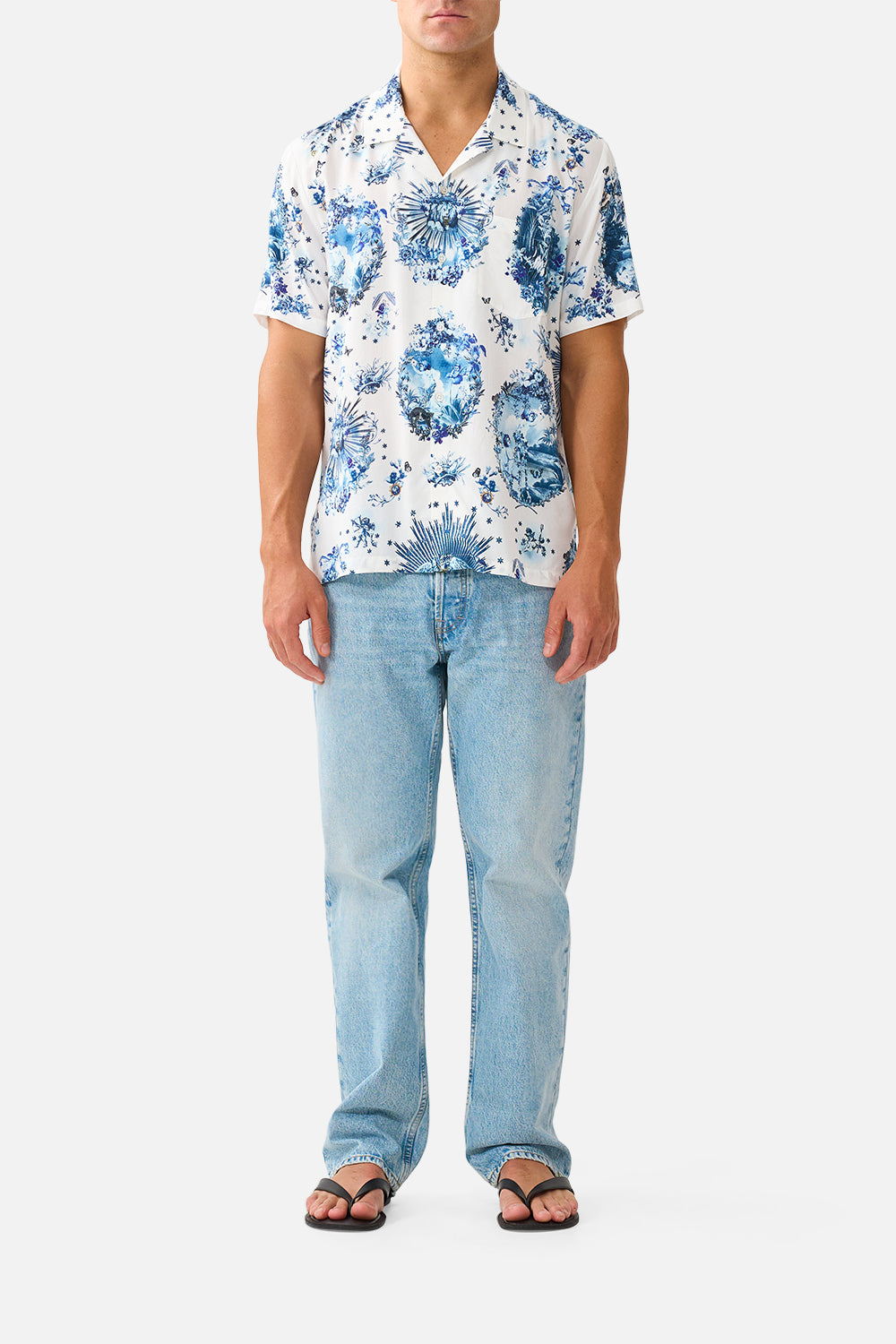 The CAMILLA SHORT SLEEVE CAMP COLLARED SHIRT THE PORCELAIN PARLOURTHE PORCELAIN PARLOUR