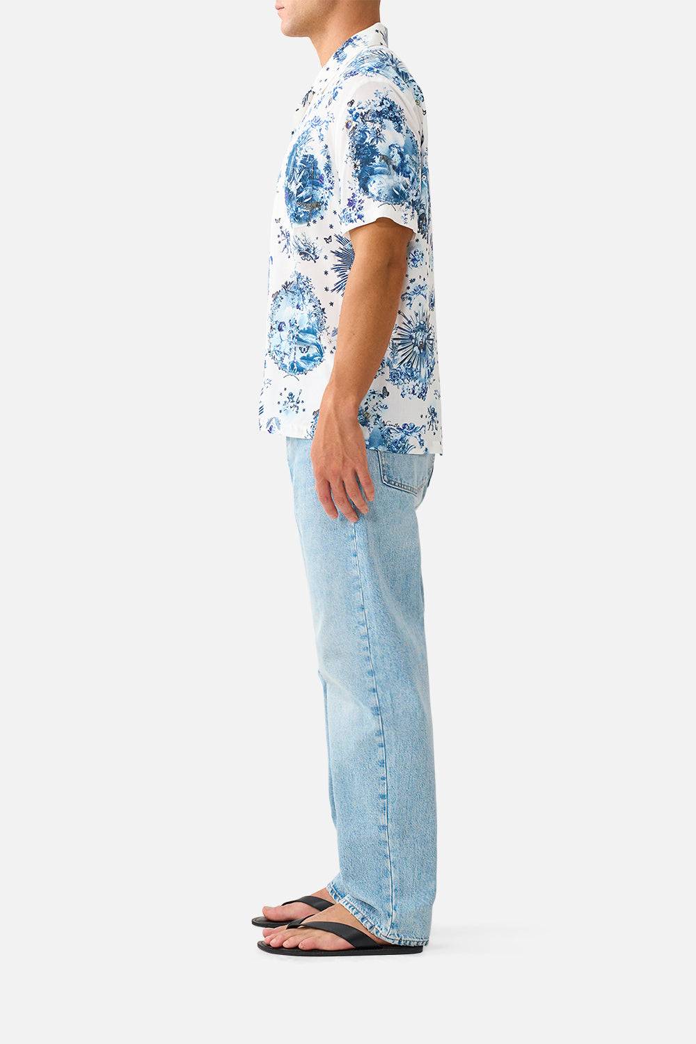 The CAMILLA SHORT SLEEVE CAMP COLLARED SHIRT THE PORCELAIN PARLOUR