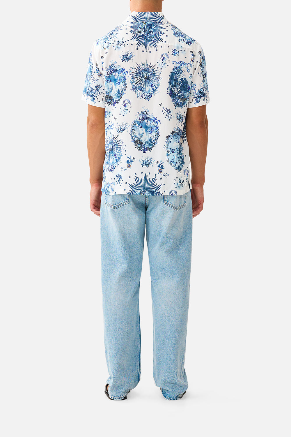 The CAMILLA SHORT SLEEVE CAMP COLLARED SHIRT THE PORCELAIN PARLOUR