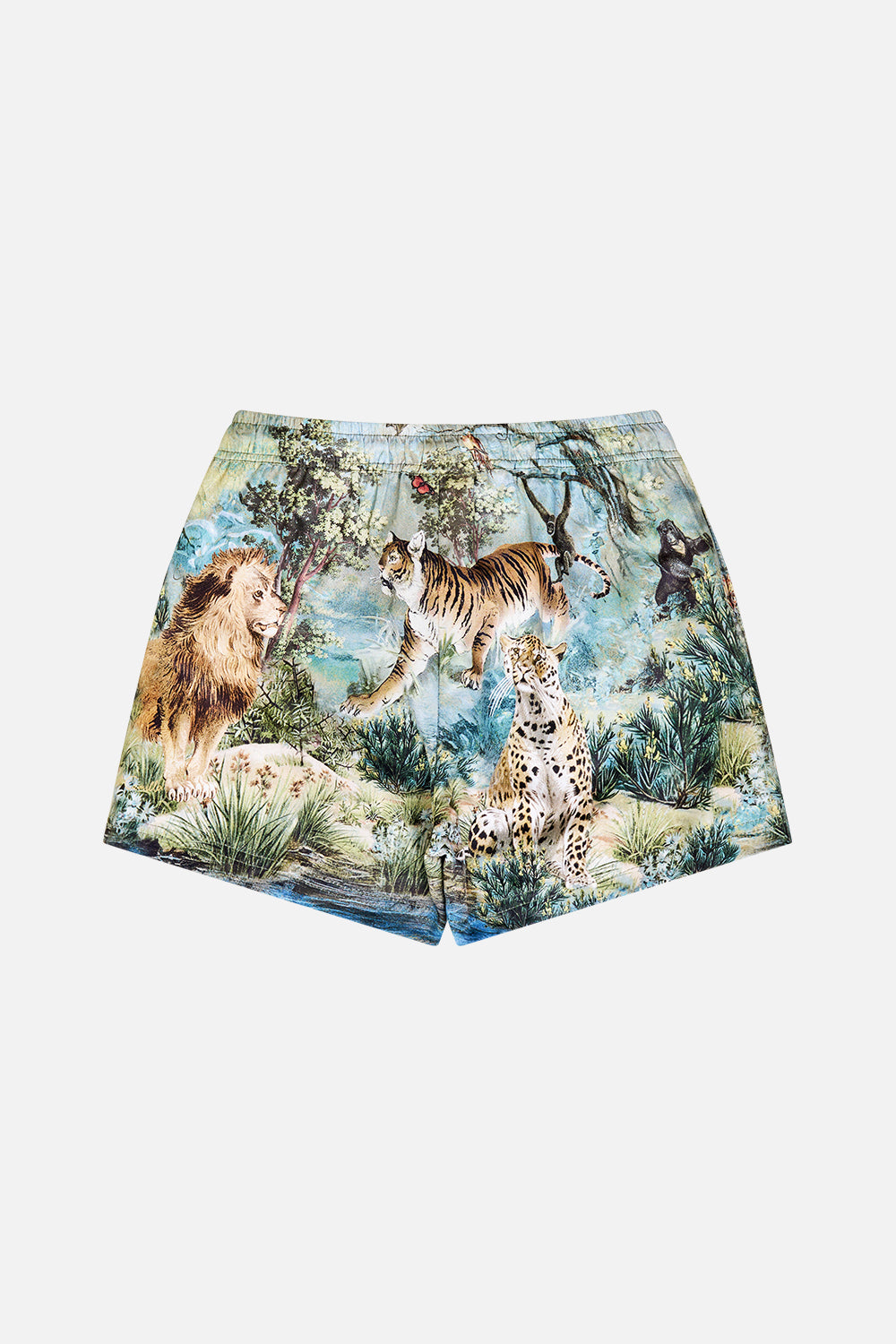 BOYS MID LENGTH BOARDSHORT W ELASTIC WAIST ANIMALS IN THE PALACE
