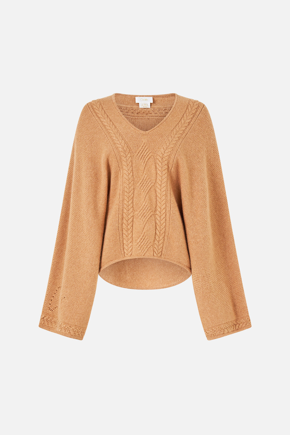 CASHMERE KNIT RELAXED V-NECK SWEATER LEOPARD LIBERTINE