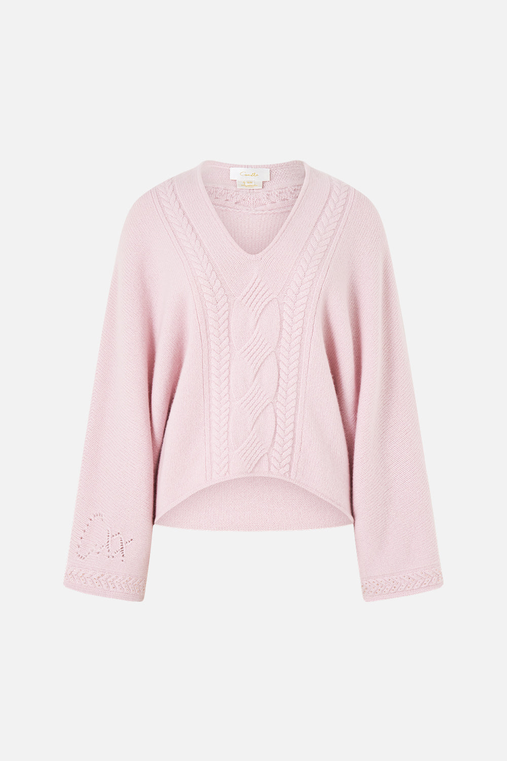 CASHMERE KNIT RELAXED V-NECK SWEATER CHAMBER OF BLOOMS