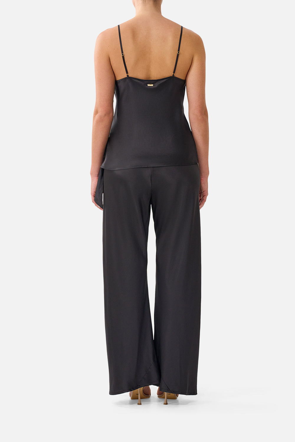 ASYMMETRIC DRAPED TOP SILK ESSENTIALS