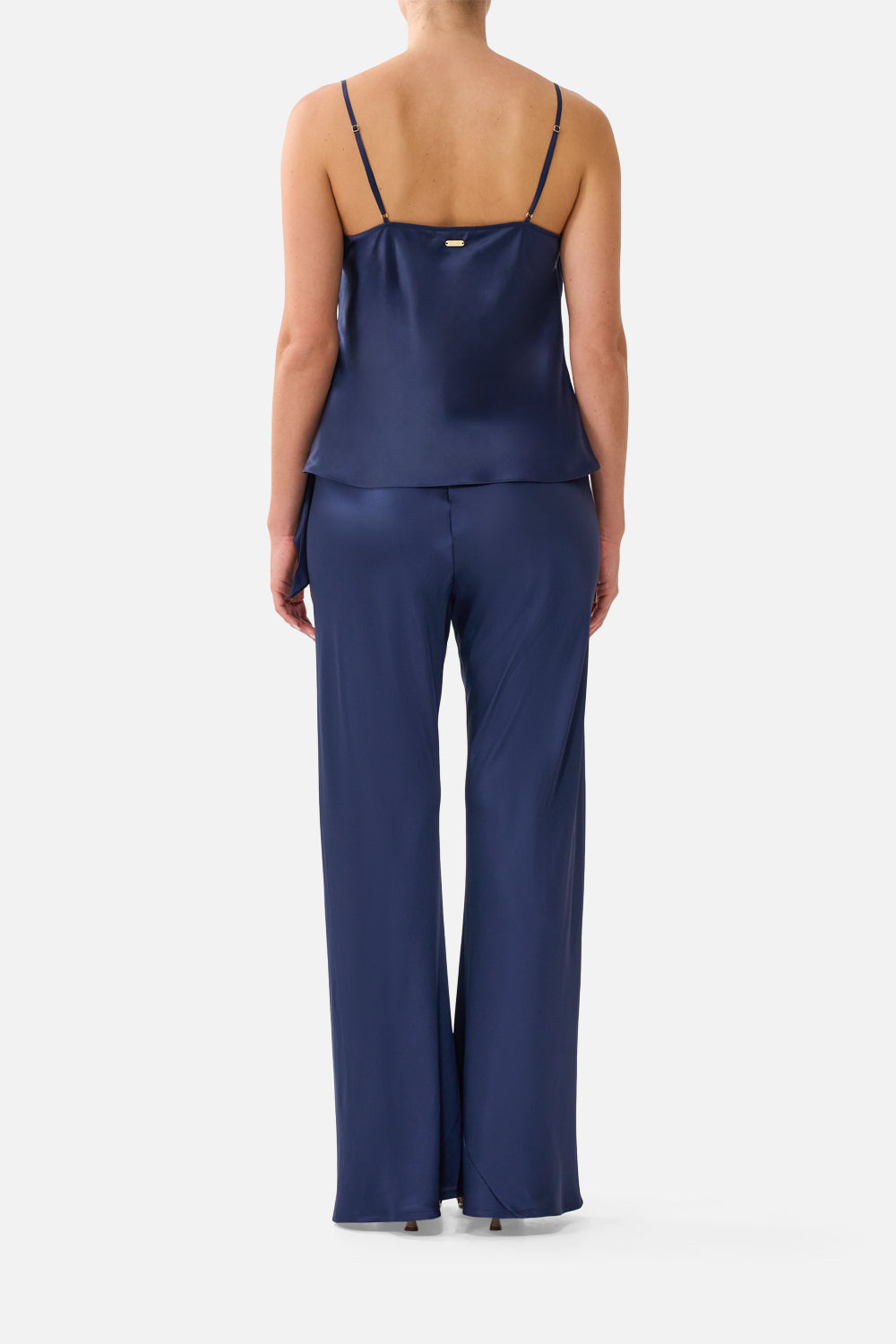 ASYMMETRIC DRAPED TOP SILK ESSENTIALS