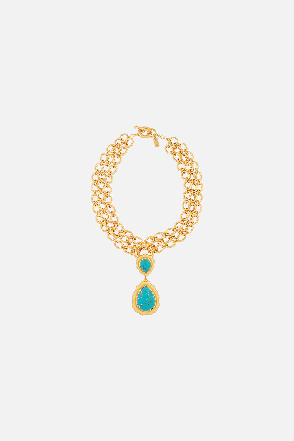 CAMILLA jewellery gold turquoise necklace 