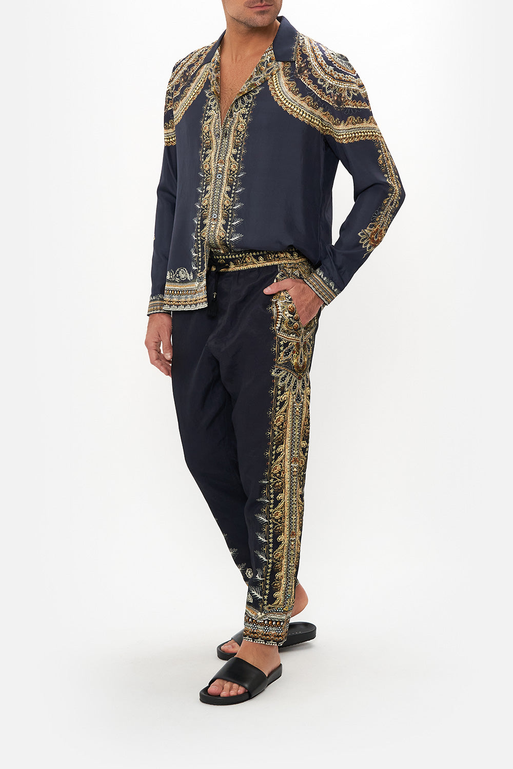 STRAIGHT LEG ELASTICATED WAIST PANT ITS ALL OVER TORERO