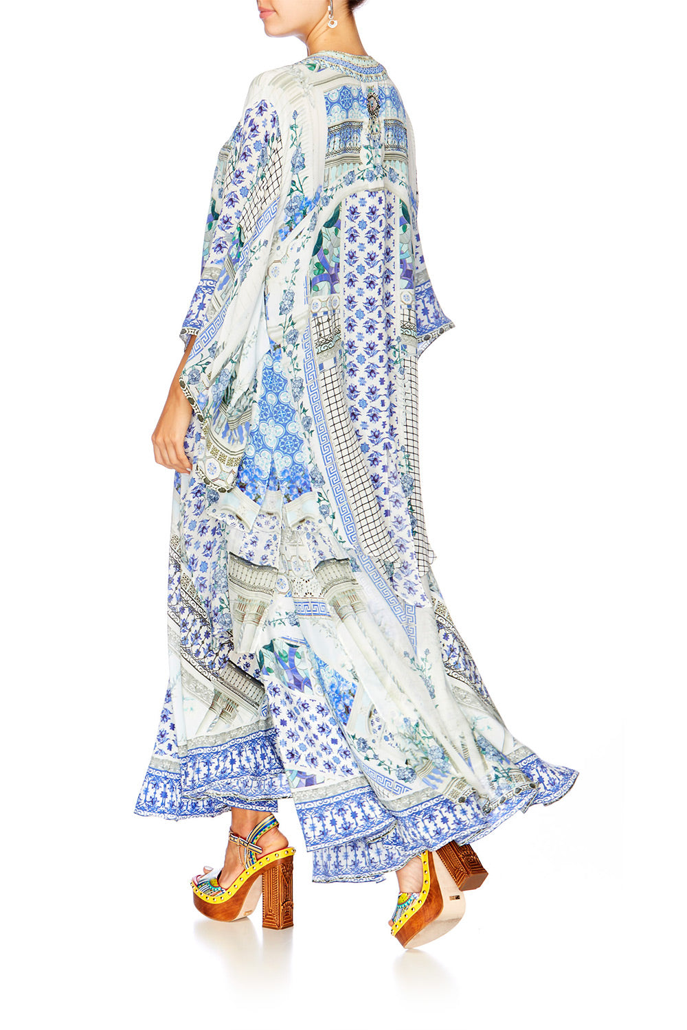 SALVADOR SUMMER LONG DRESS WITH TIE FRONT