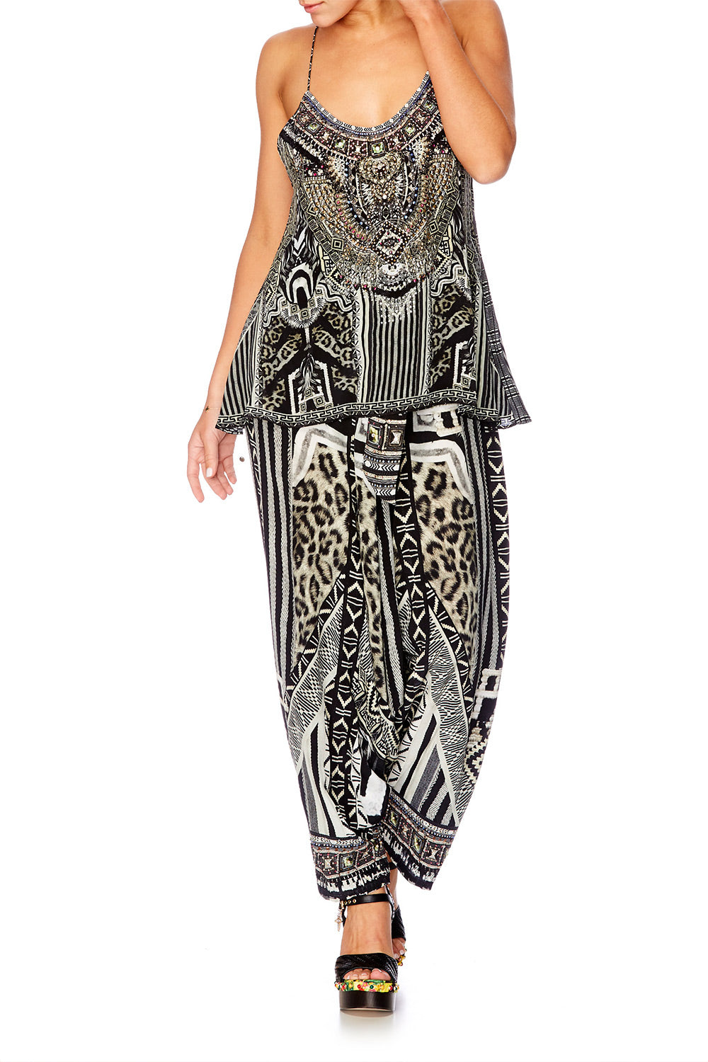 TRIBAL THEORY T BACK SHOESTRING TOP