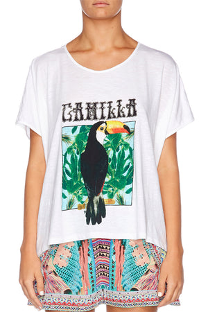 TOUCAN PLAY LOOSE FIT ROUND NECK T-SHIRT