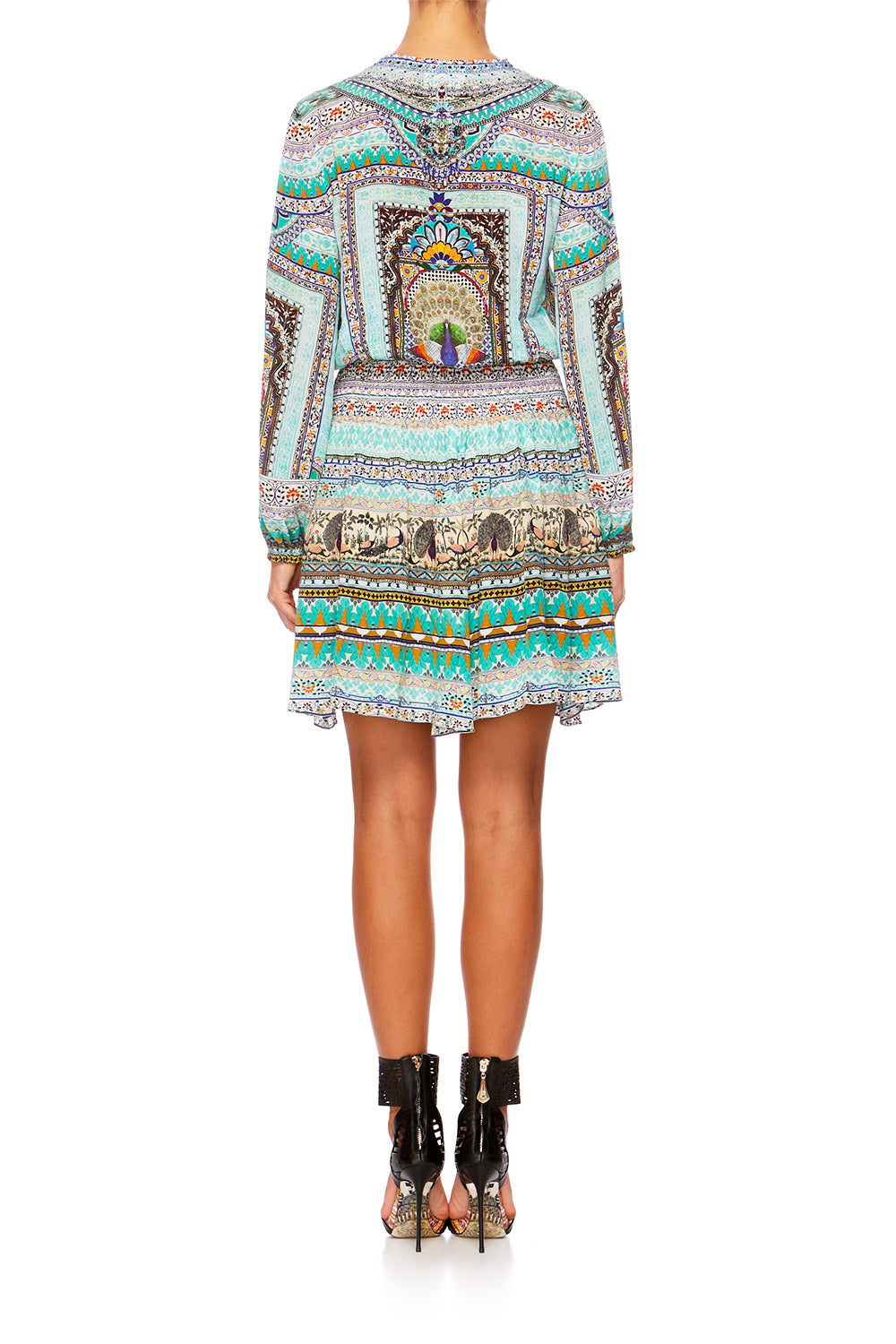 CAMILLA THE KING AND I SHIRRED RELAXED SHORT DRESS