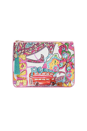 SMALL CANVAS CLUTCH LET THE SUN SHINE