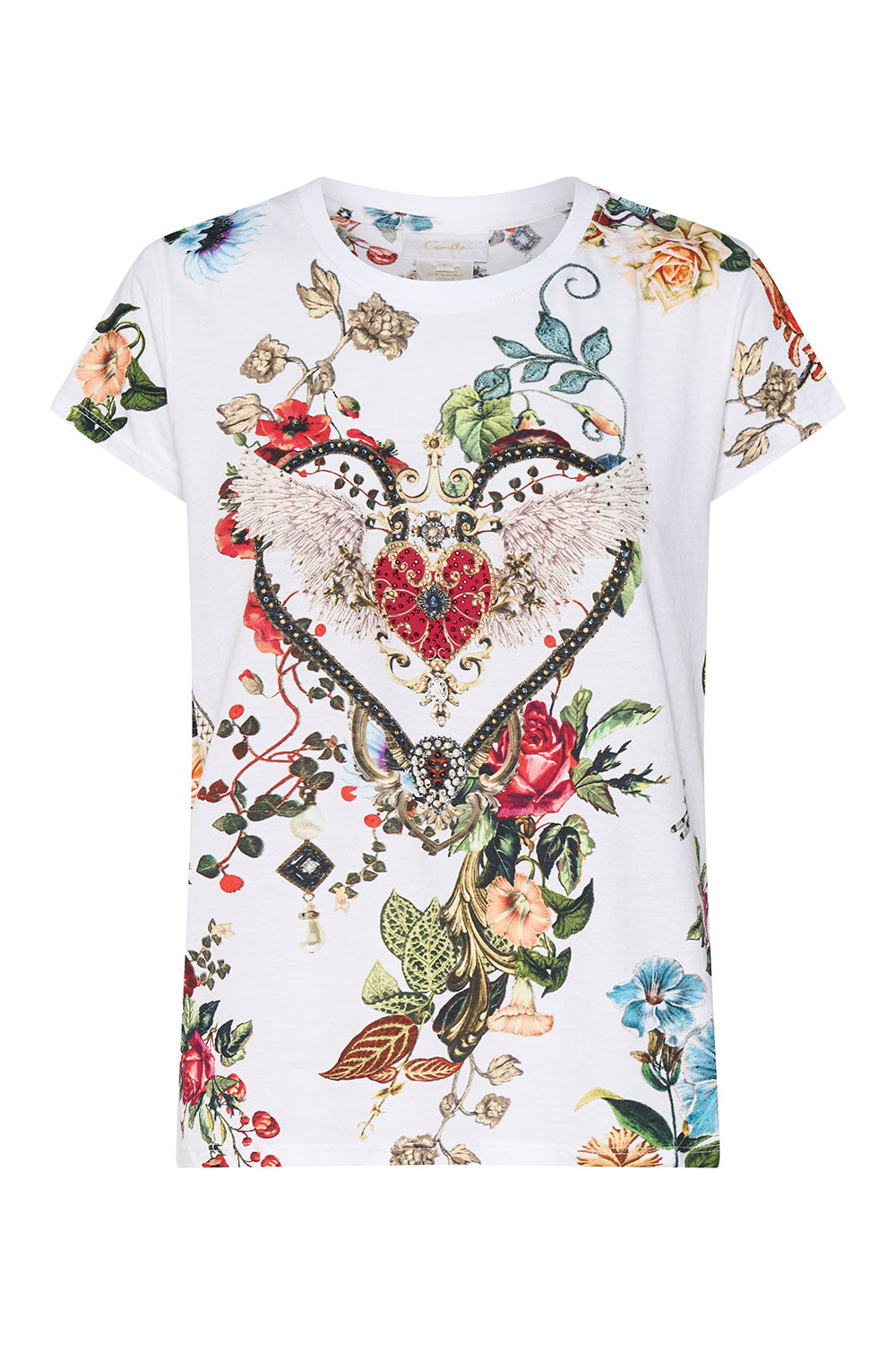 SLIM FIT ROUND NECK T-SHIRT SHAKESPEARES GARDEN