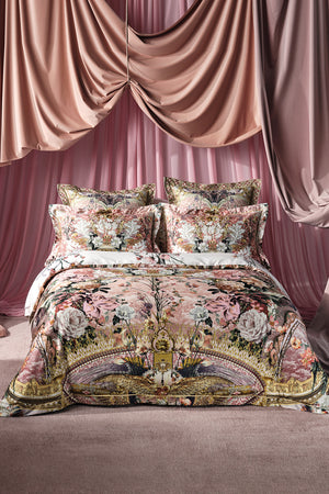 Product view of CAMILLA floral quilt cover set in Kissed By The Prince print
