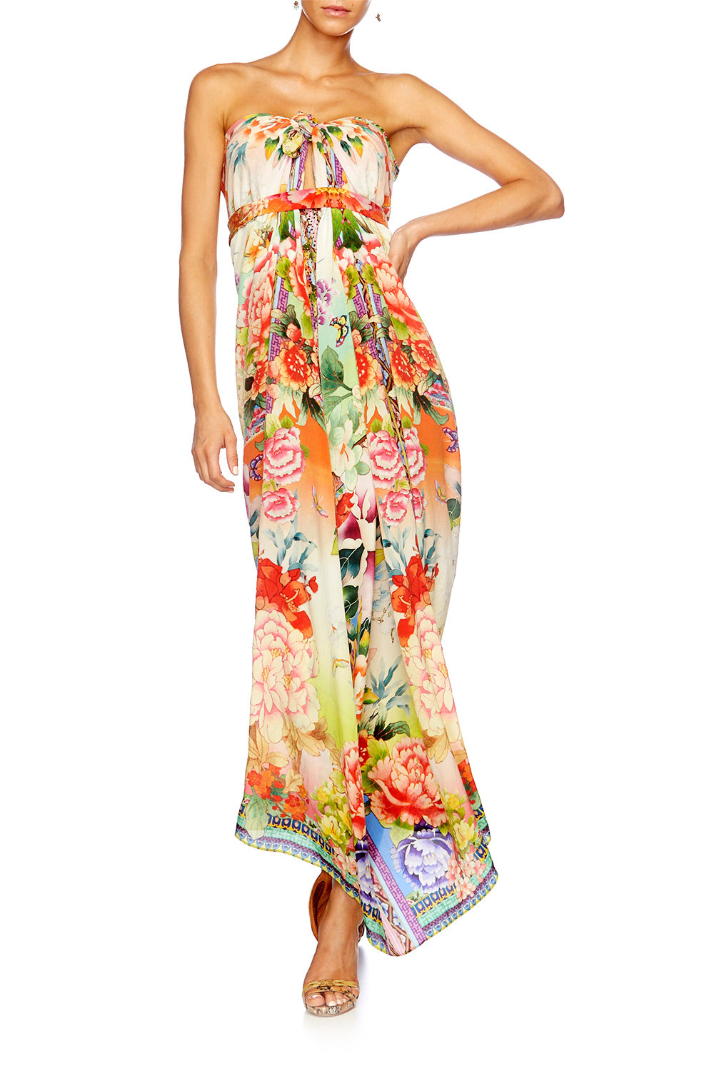 FLOWER HOUR ROUND NECK KAFTAN