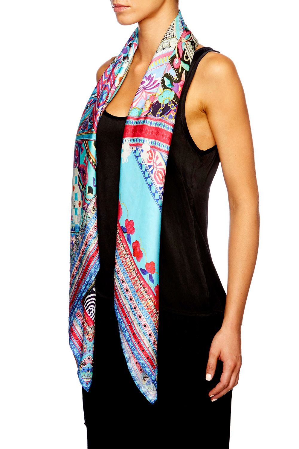 FESTIVAL FRIENDS LARGE SQUARE SCARF