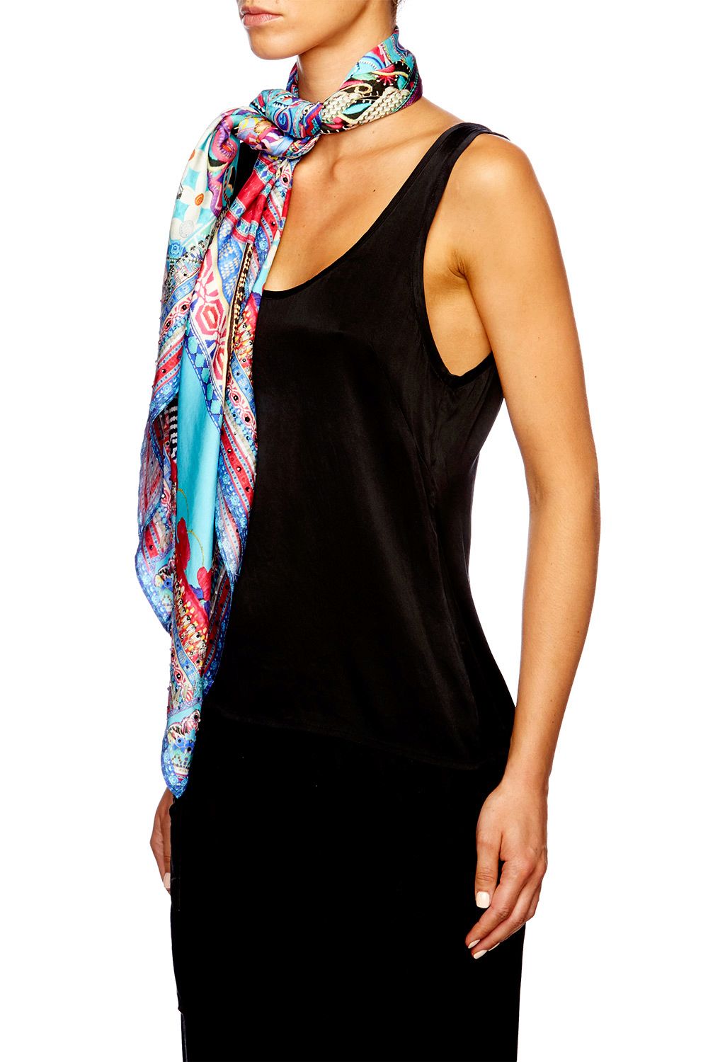 FESTIVAL FRIENDS LARGE SQUARE SCARF