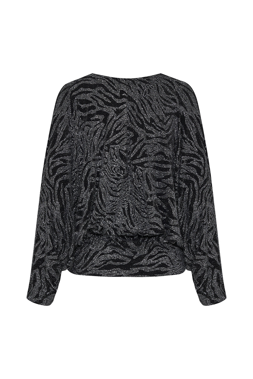 DOLMAN SLEEVE JERSEY TOP SOLID BLACK