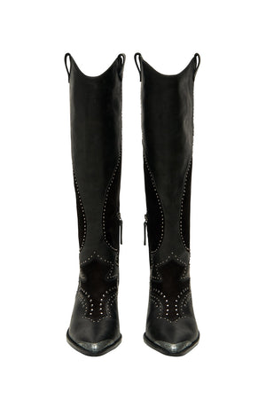 OUTBACK KNEE BOOT SOLID BLACK