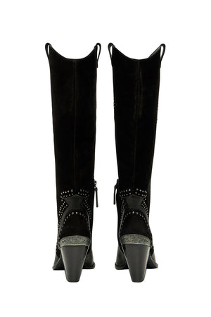 OUTBACK KNEE BOOT SOLID BLACK