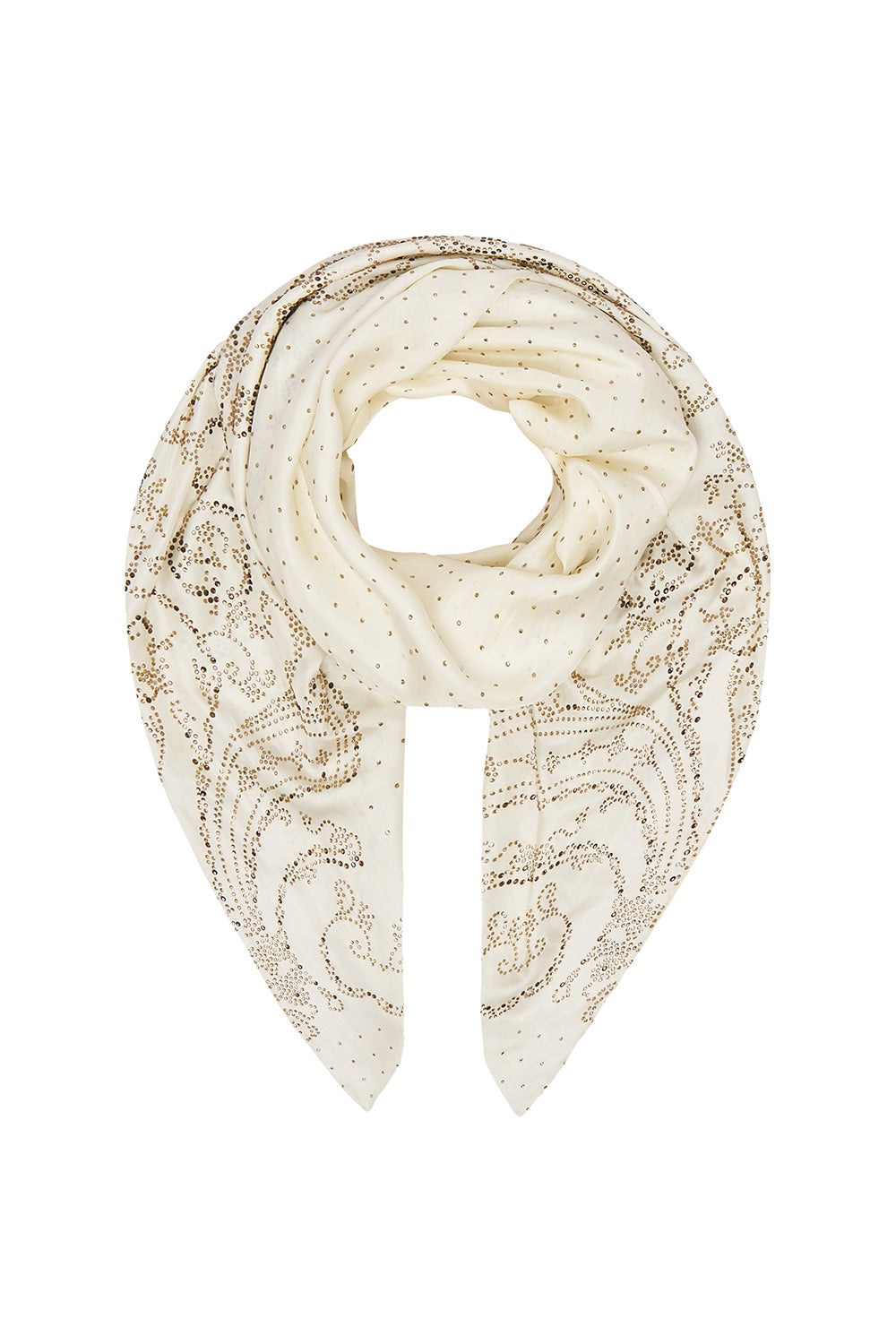 LARGE SQUARE SCARF LUXE CREAM