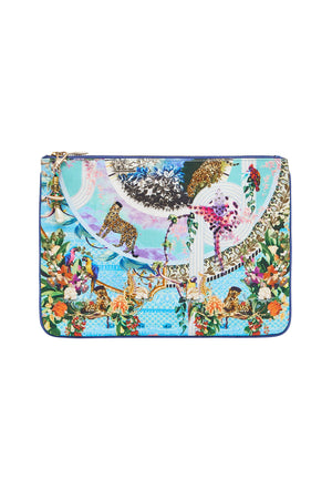 SMALL CANVAS CLUTCH GIRL FROM ST TROPEZ