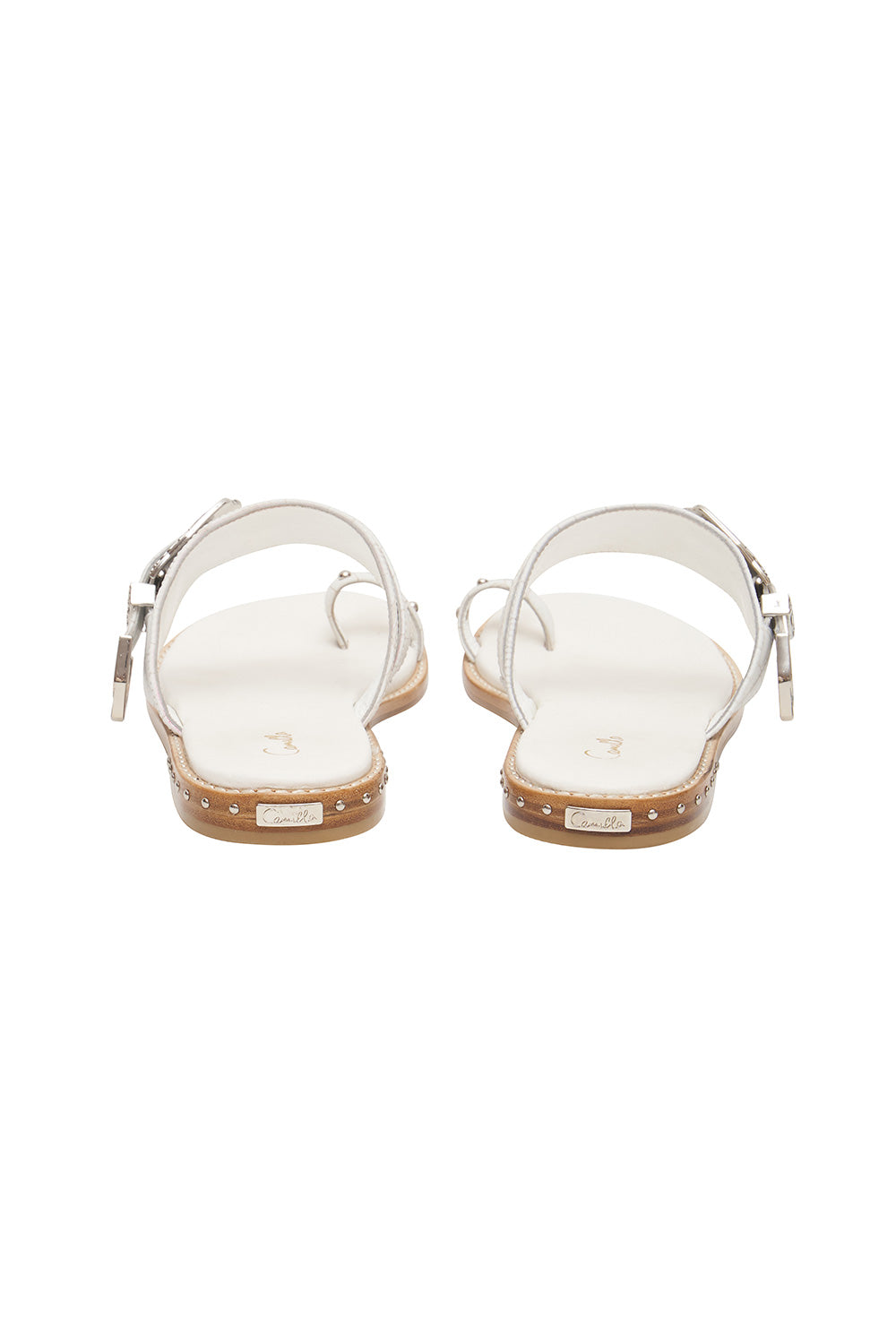 BIRD BUCKLE TOE LOOP SLIDE SOLID WHITE