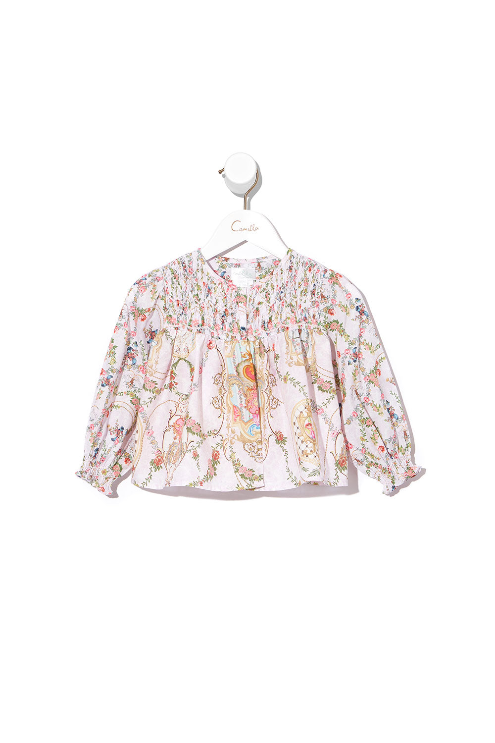 BABIES JACKET WITH SHIRRING LITTLE PETAL