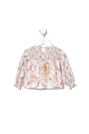 BABIES JACKET WITH SHIRRING LITTLE PETAL