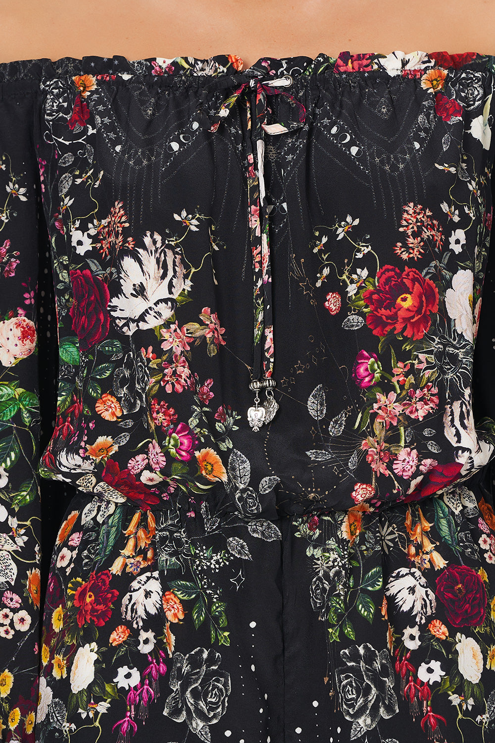 DROP SHOULDER FRILL PLAYSUIT TO THE GYPSY