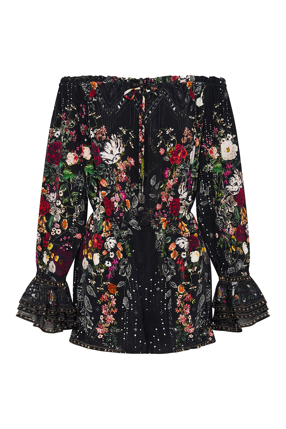 DROP SHOULDER FRILL PLAYSUIT TO THE GYPSY
