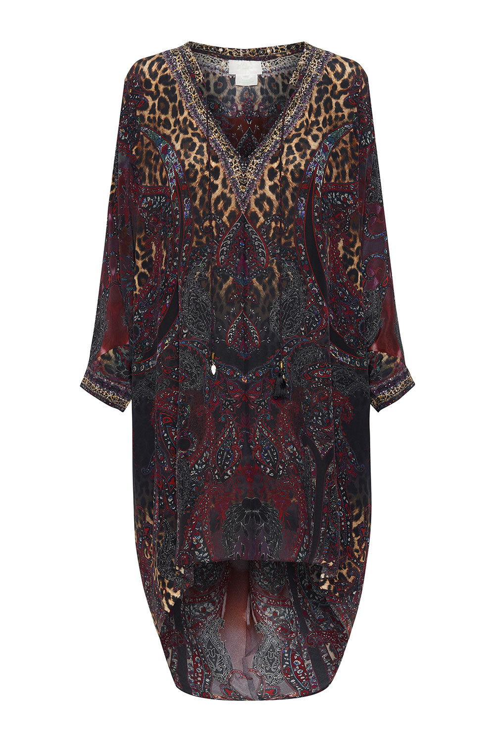 V-NECK DRESS WITH DRAPED BACK THE SMOKING LOUNGE