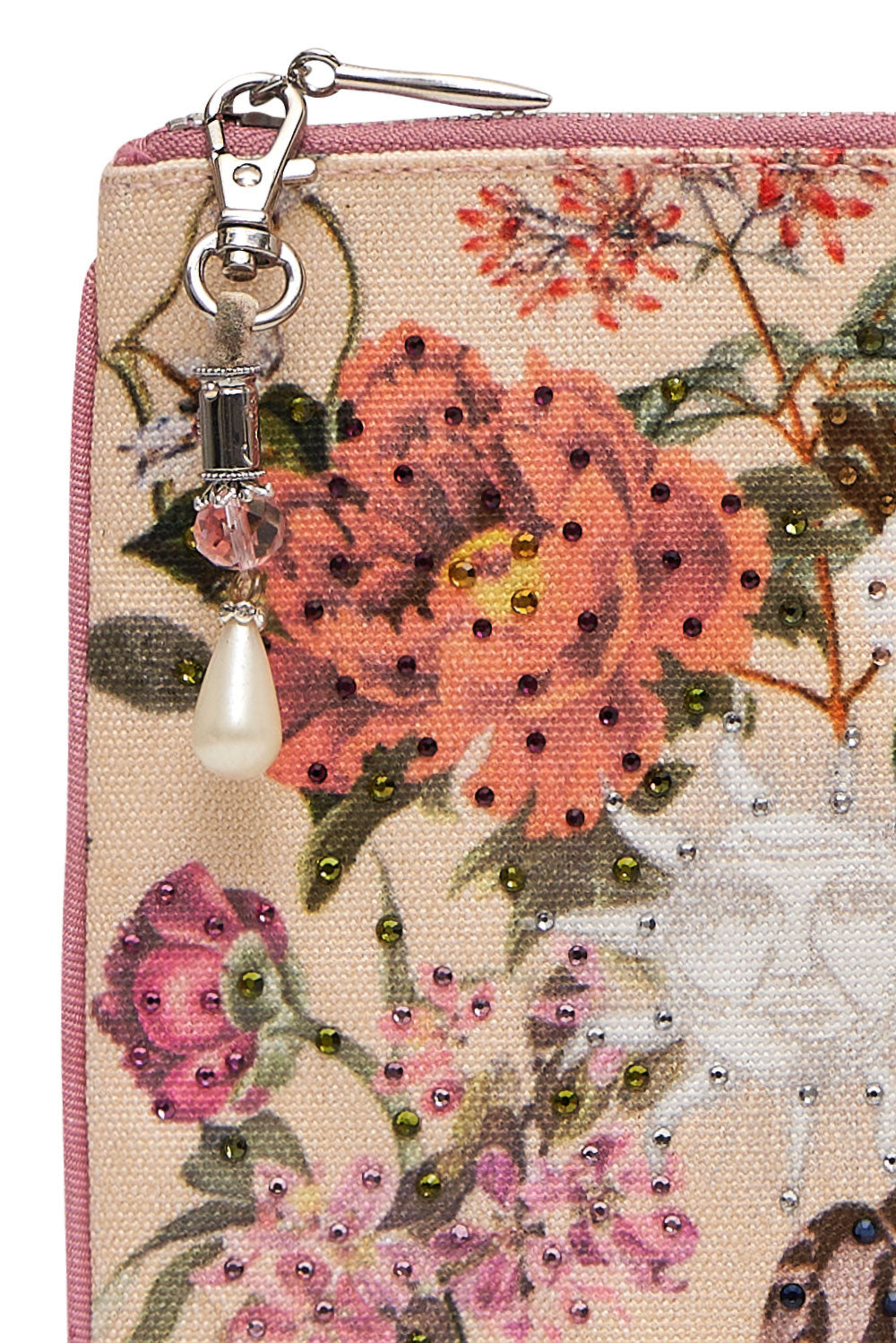 SMALL CANVAS CLUTCH PHOENIX FLOWER