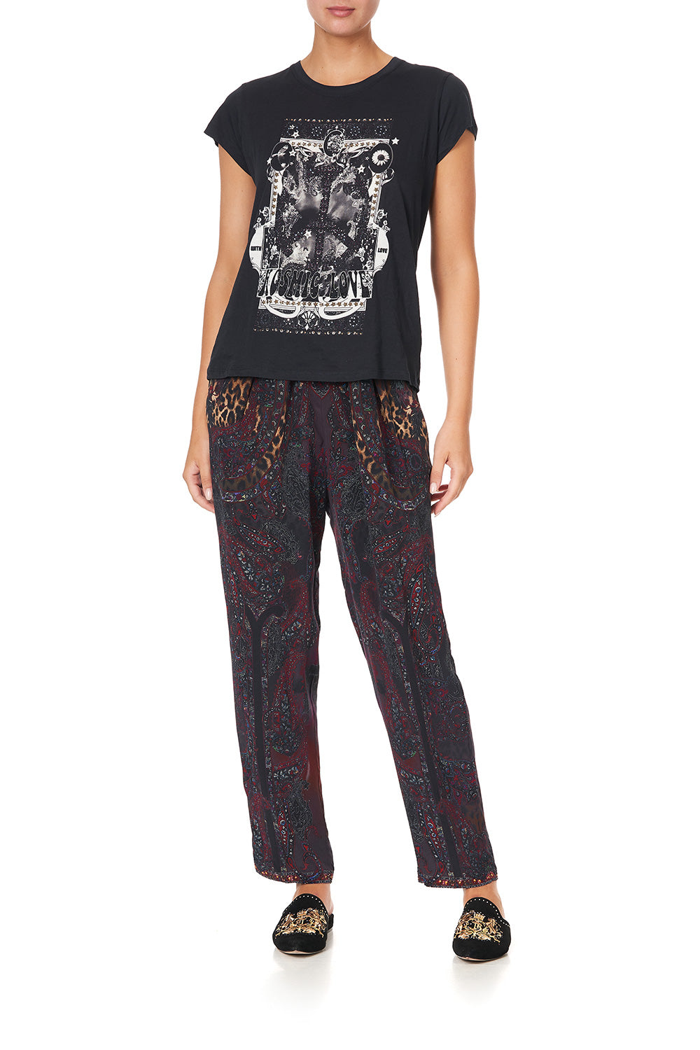 CURVED HEM FITTED TEE THE SMOKING LOUNGE