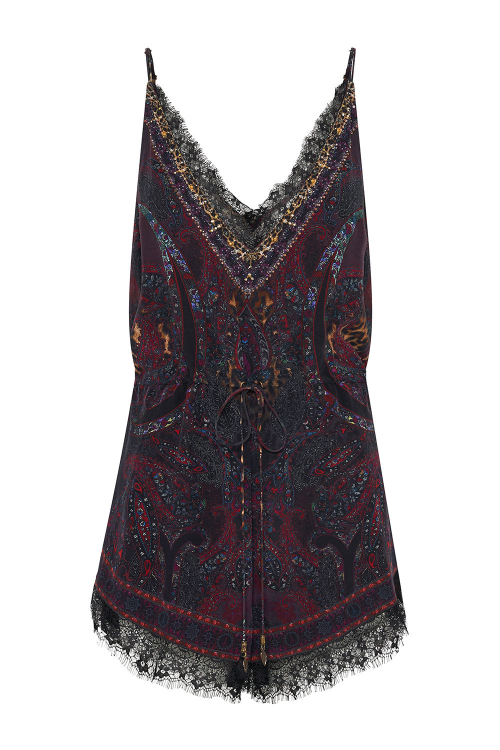 V-NECK LACE PLAYSUIT THE SMOKING LOUNGE