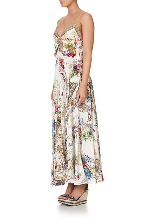 LONG DRESS WITH TIE FRONT BY THE MEADOW