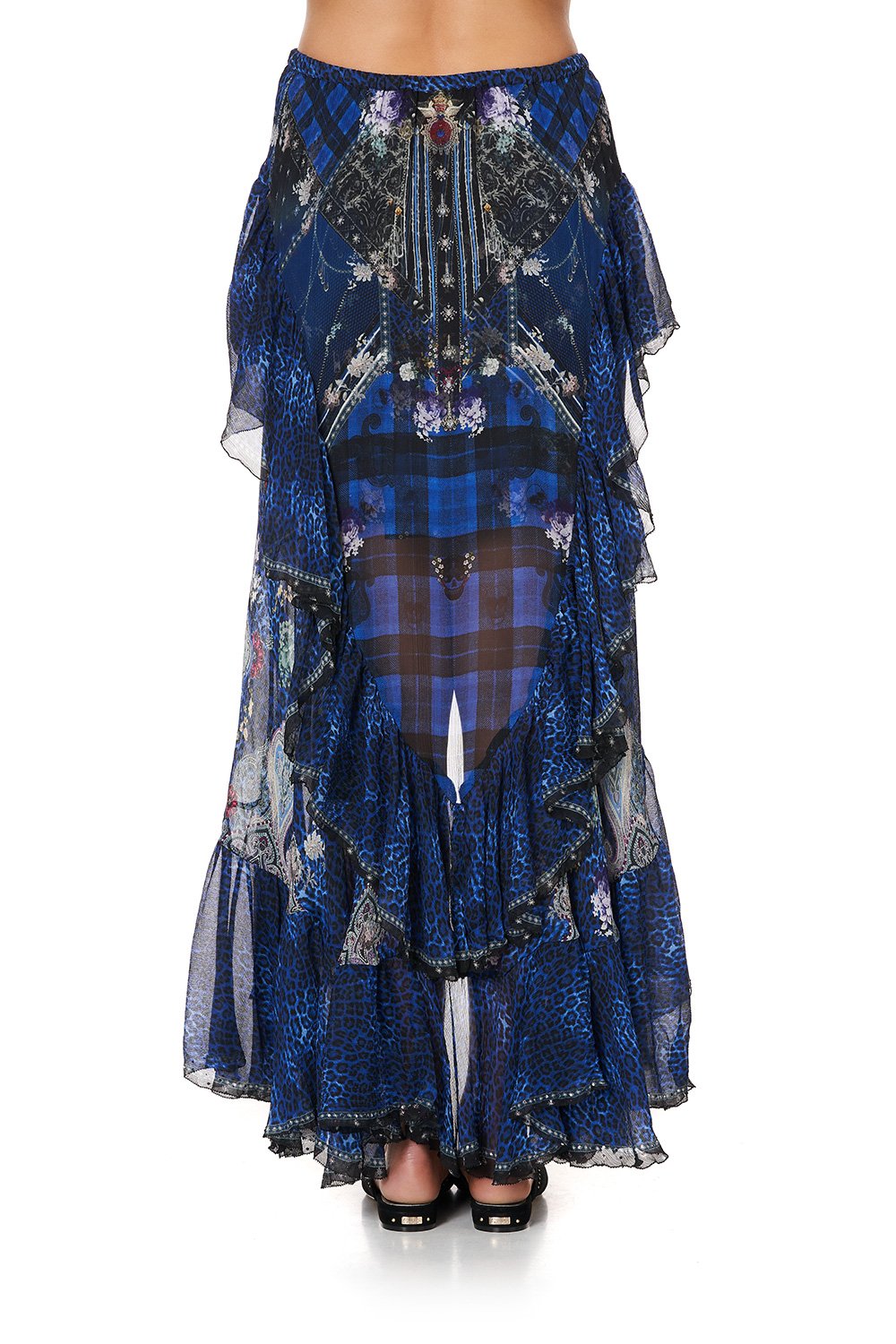 MAXI SKIRT WITH DOUBLE FRILL CAMDEN MOON