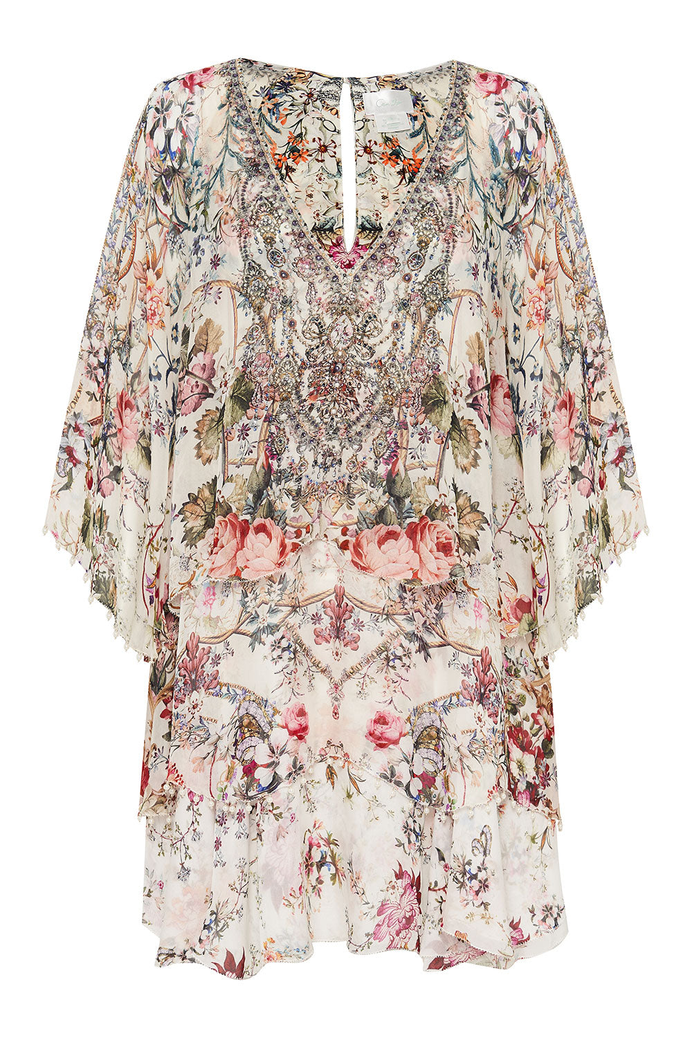 LAYERED FRILL SHORT DRESS LONDON LOOMS