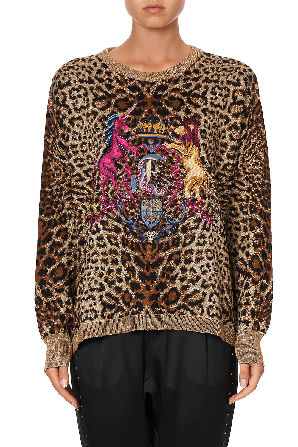 KNIT PRINTED JUMPER POETIC ANARCHY