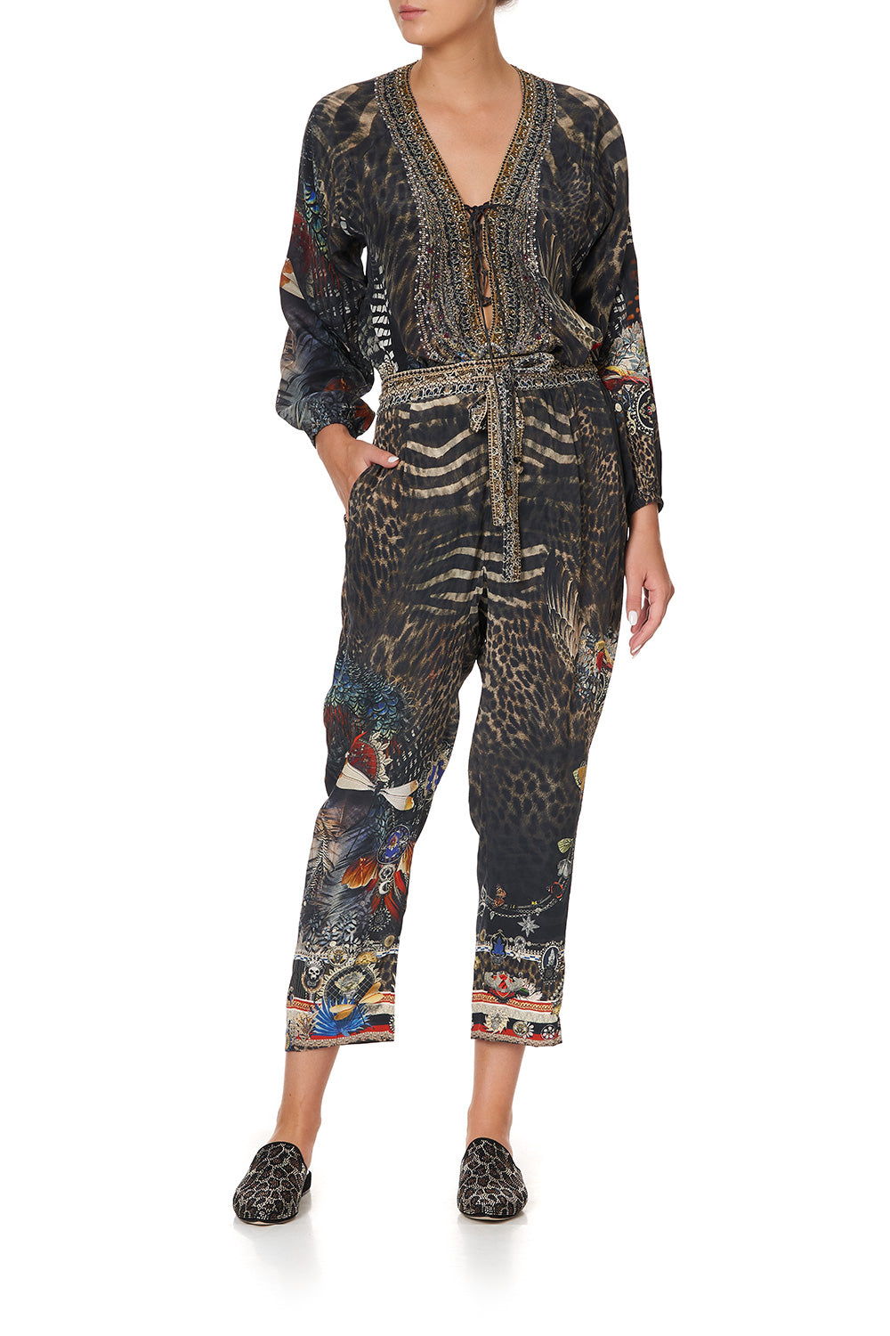 DROP CROTCH SLIM LEG PANT TREASURE CHASER