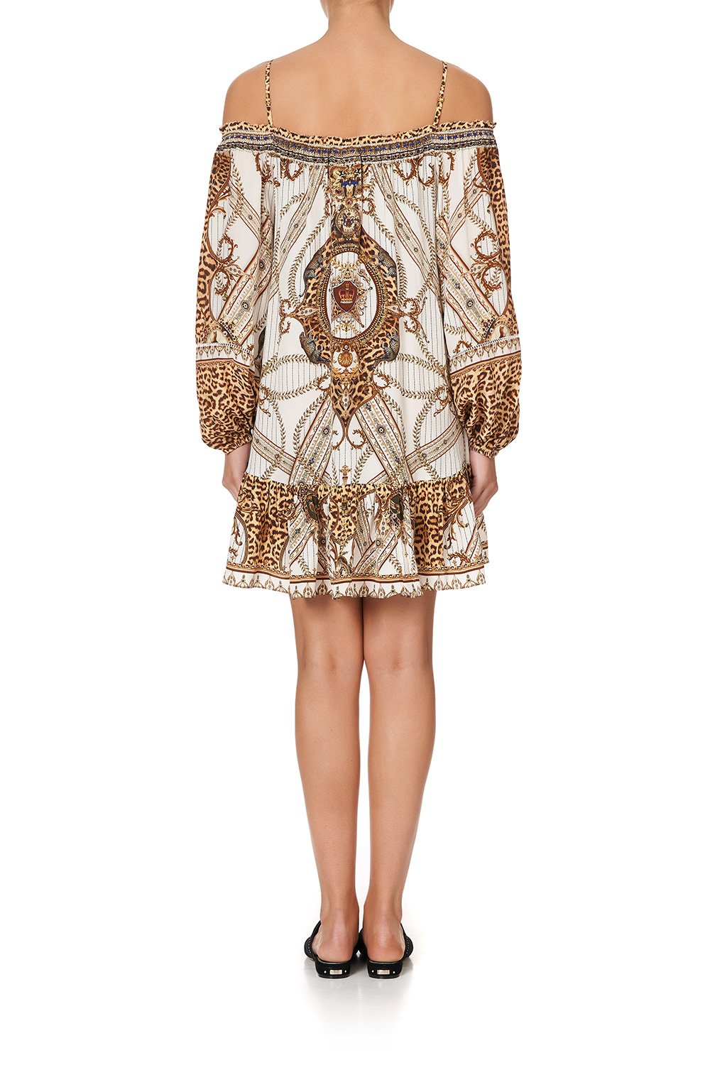 OFF SHOULDER DRESS WITH STRAPS MIND YOUR MANOR