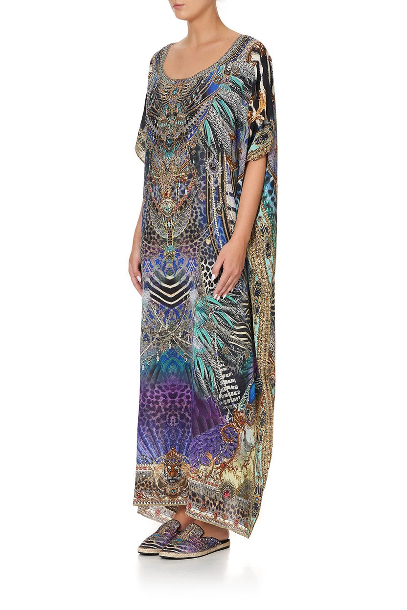 ROUND NECK KAFTAN ANIMAL ARMY