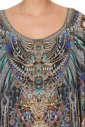 ROUND NECK KAFTAN ANIMAL ARMY