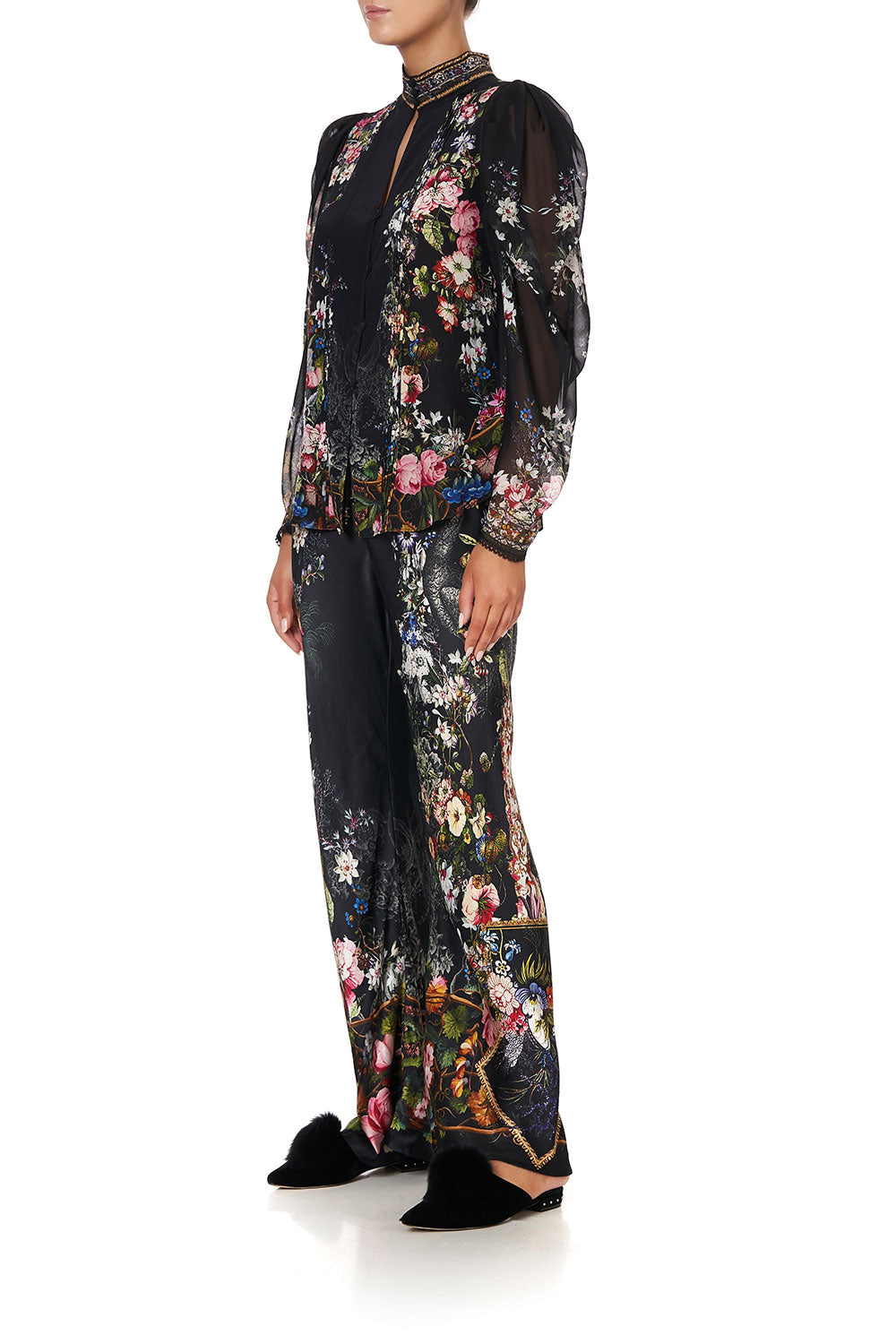 PINTUCK BLOUSE WITH DRAPED SLEEVE FROM THE ARCHIVES