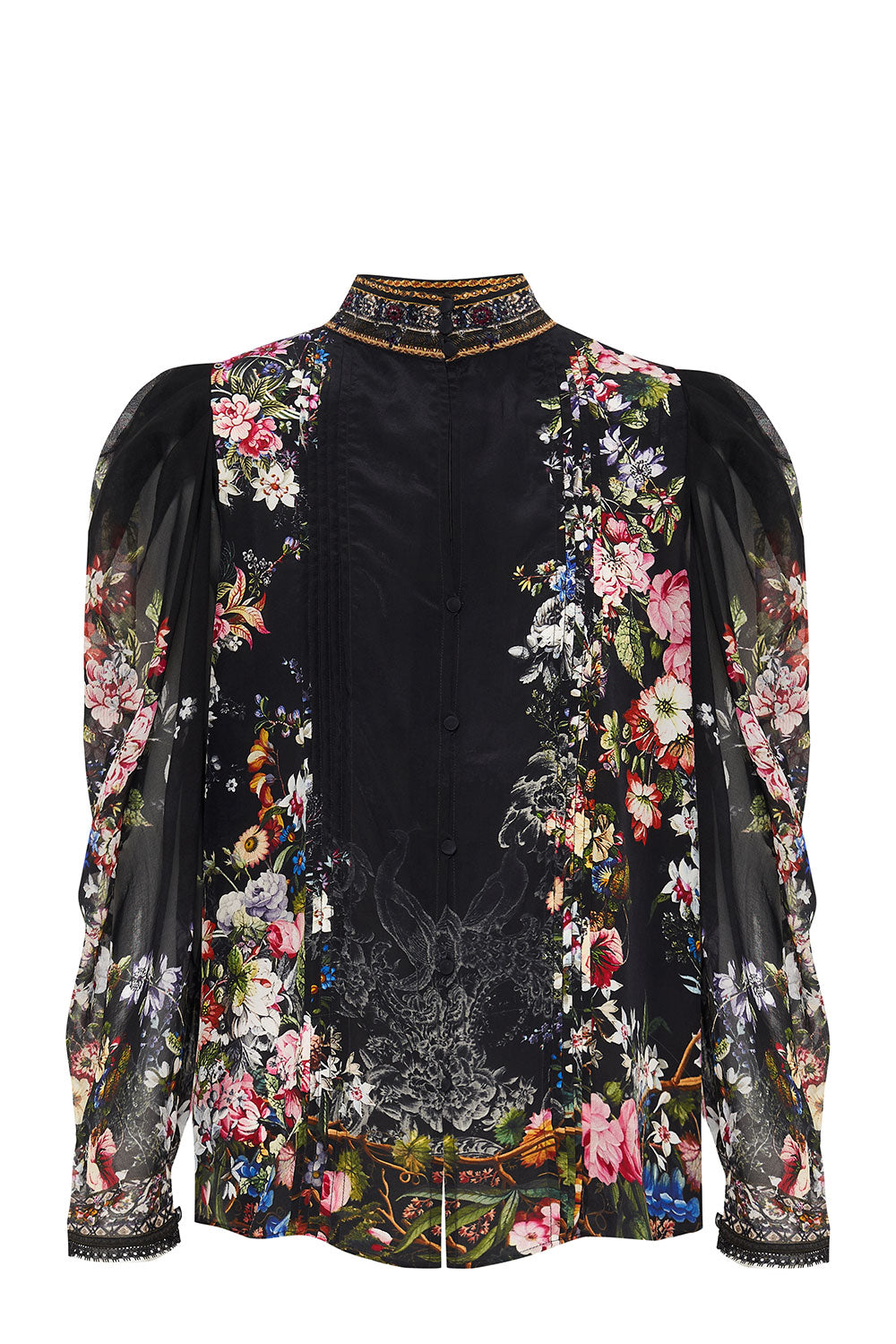 PINTUCK BLOUSE WITH DRAPED SLEEVE FROM THE ARCHIVES